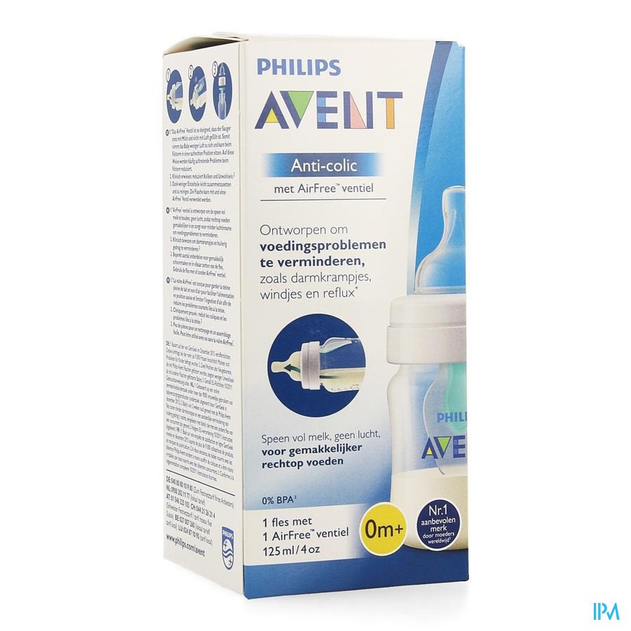 [Sẵn HCM] Bình sữa nhựa không có BPA Philips Avent 125ml đơn/đôi - kèm van giữ sữa (SCF810/14)