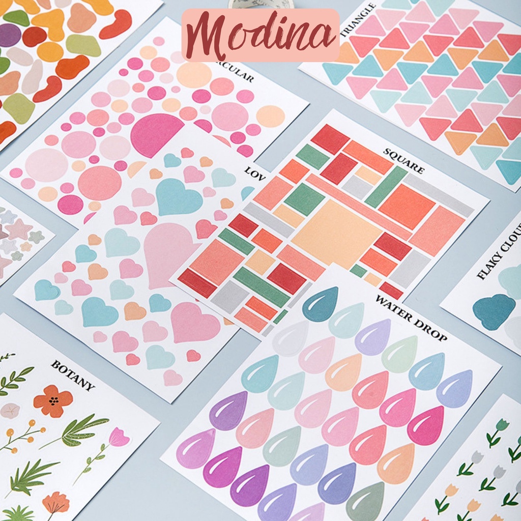 Set Sticker trang trí dễ thương cute, hình dán trang trí sổ tay sổ nhật ký thiệp, quà tặng