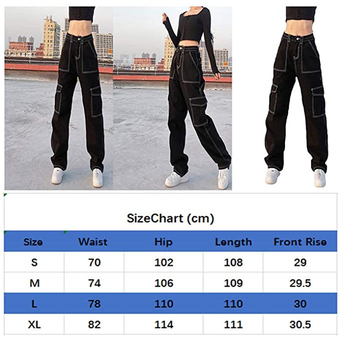 Quần Dài Jean Ống Rộng Thời Trang Cá Tính Cho Nữ