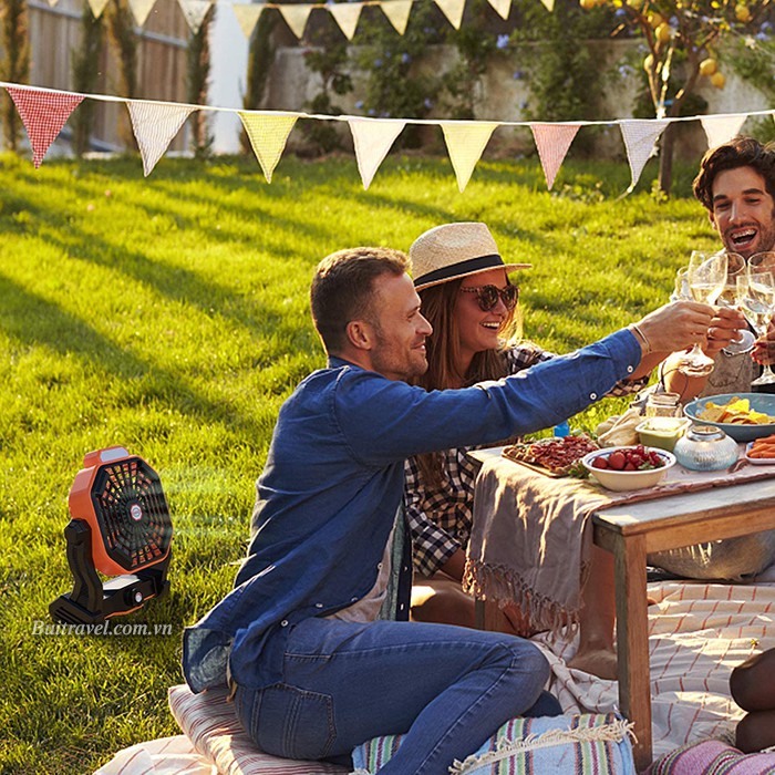 Đèn quạt tích điện dã ngoại X20- Máy quạt tích hợp đèn led du lịch 2in1- Billba Outdoors