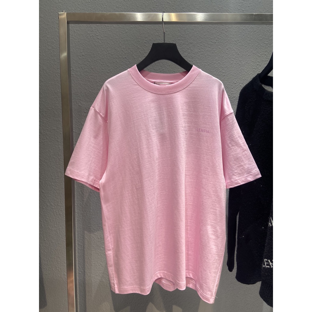 Áo thun tay ngắn in LOGO Balenciaga chữ cái tiếng anh trước sau thời trang mới cho cặp đôi OS 21SS
