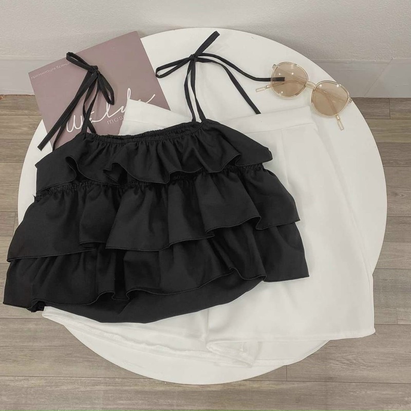 ÁO 2 DÂY BÈO TẦNG ĐIỆU ĐÀ MS12566