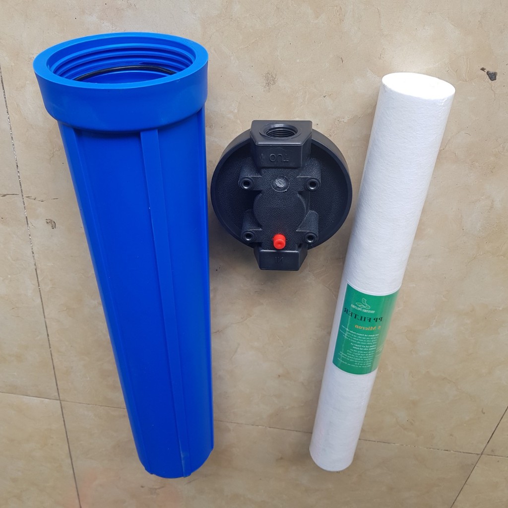 Bộ cốc lọc nước số 1 và lõi lọc tinh PP 20 inch 5micron | Shopee Việt Nam
