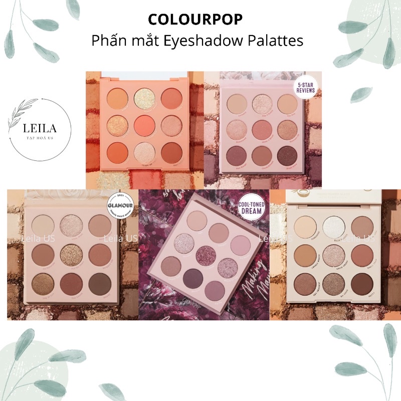 [Bill hãng] Bảng phấn mắt 9 ô ColourPop Eyeshadow Palettes