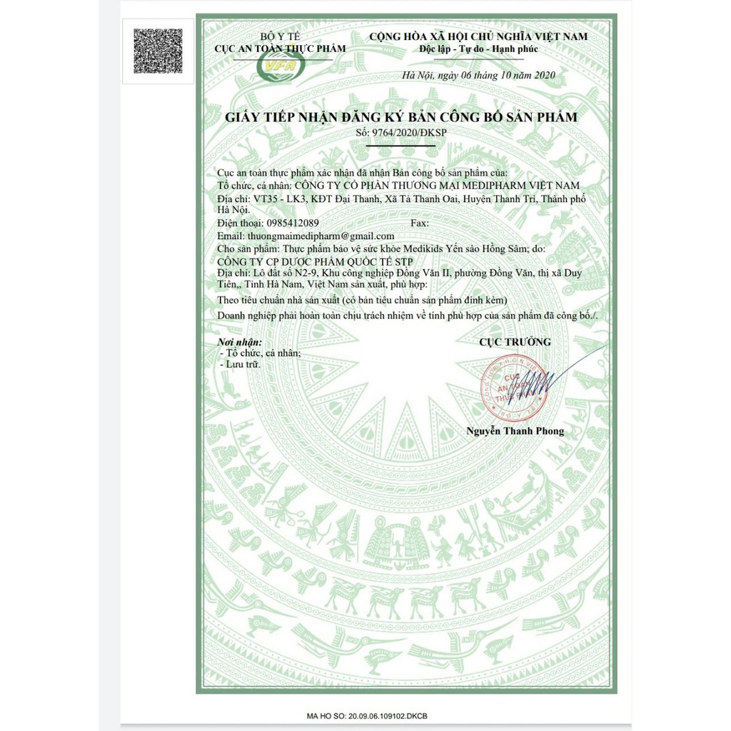 SIRO YẾN SÀO HỒNG SÂM GIÚP KÍCH THÍCH ĂN NGON, NGỦ NGON CHO BÉ MEDIKIDS- HỘP 20 ỐNG