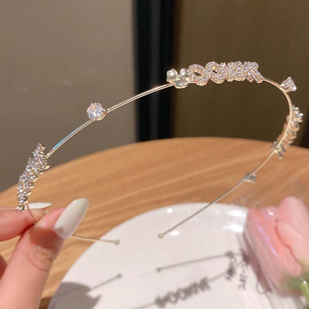 ANEMONE Băng Đô Cài Tóc Hình Thỏ Đính Đá Dễ Thương Cho Nữ