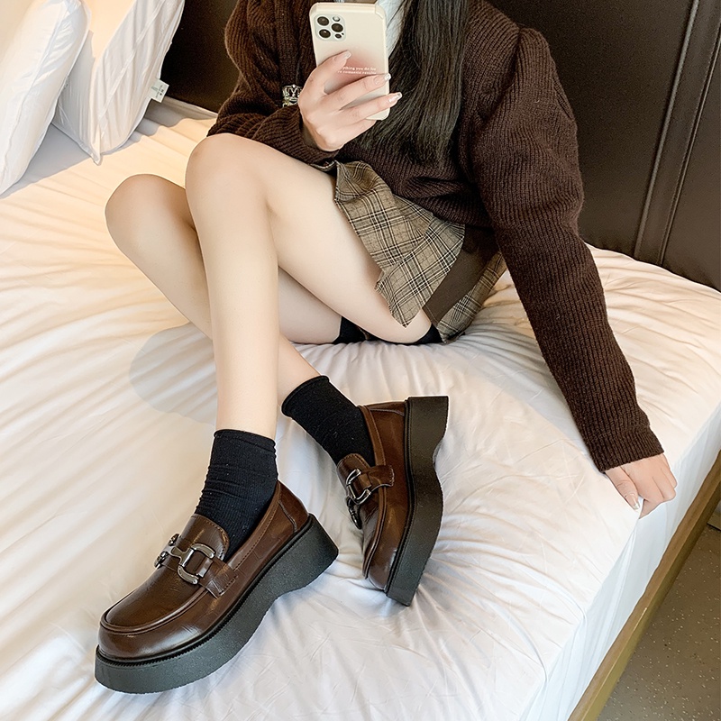 💘 Giày da kiểu dáng cổ điển cá tính thịnh hành cho nữ 💘 Giày nữ đế mềm  thoáng khí 💘 thiết kế mới