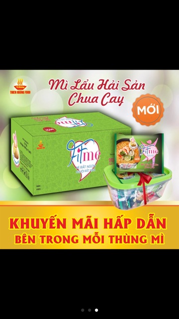 Mỳ FitMe vị Lẩu Hải Sản Chua Cay 80gram/1 gói.Tặng 1 hộp nhựa cao cấp khi mua 5 gói mỳ