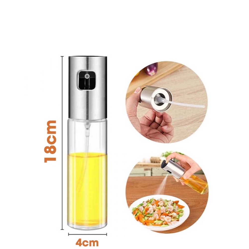 Bình Xịt Dầu Ăn Phun Sương Cầm Tay - Bình Thủy Tinh Mini Xịt Dầu Ăn, Giấm Ăn