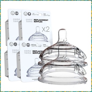 Set 2 Núm ti silicone Comotomo dùng cho bình como dung tích 150ml/250ml