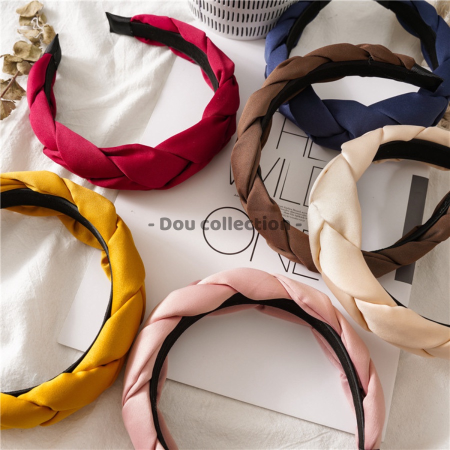 [Nowship2h] Mấn Cài tóc băng đô Turban nữ đẹp lụa satin xoắn bảng to phối với Áo Dài nhiều màu - Handmade - Mã CT017