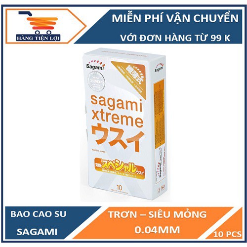 Bao cao su Sagami Xtreme Super Thin siêu mỏng cao cấp 10 bao