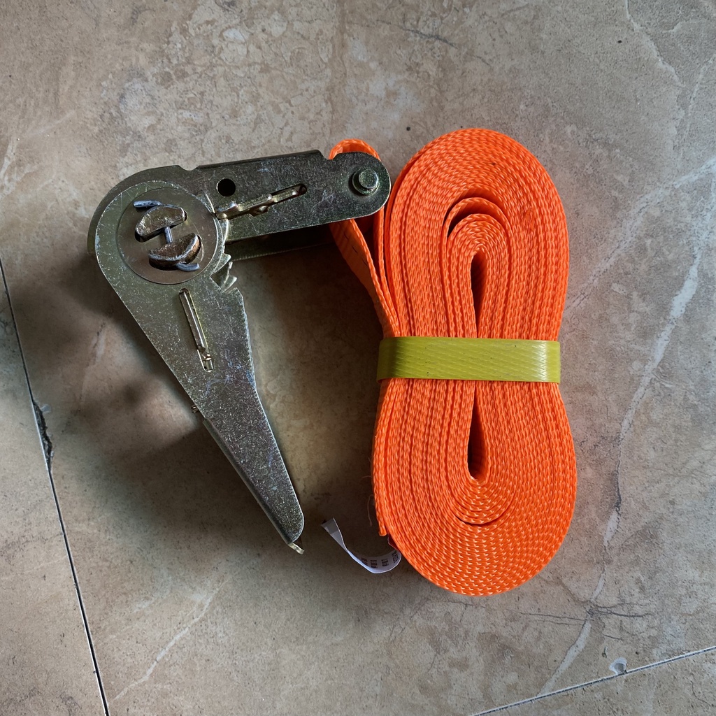 Dây cảo chằng hàng tăng đơ bản 2,5cm tăng chỉnh, cố định hàng hóa (chiều dài 3,4,5,6,8m tải trọng 800kg)