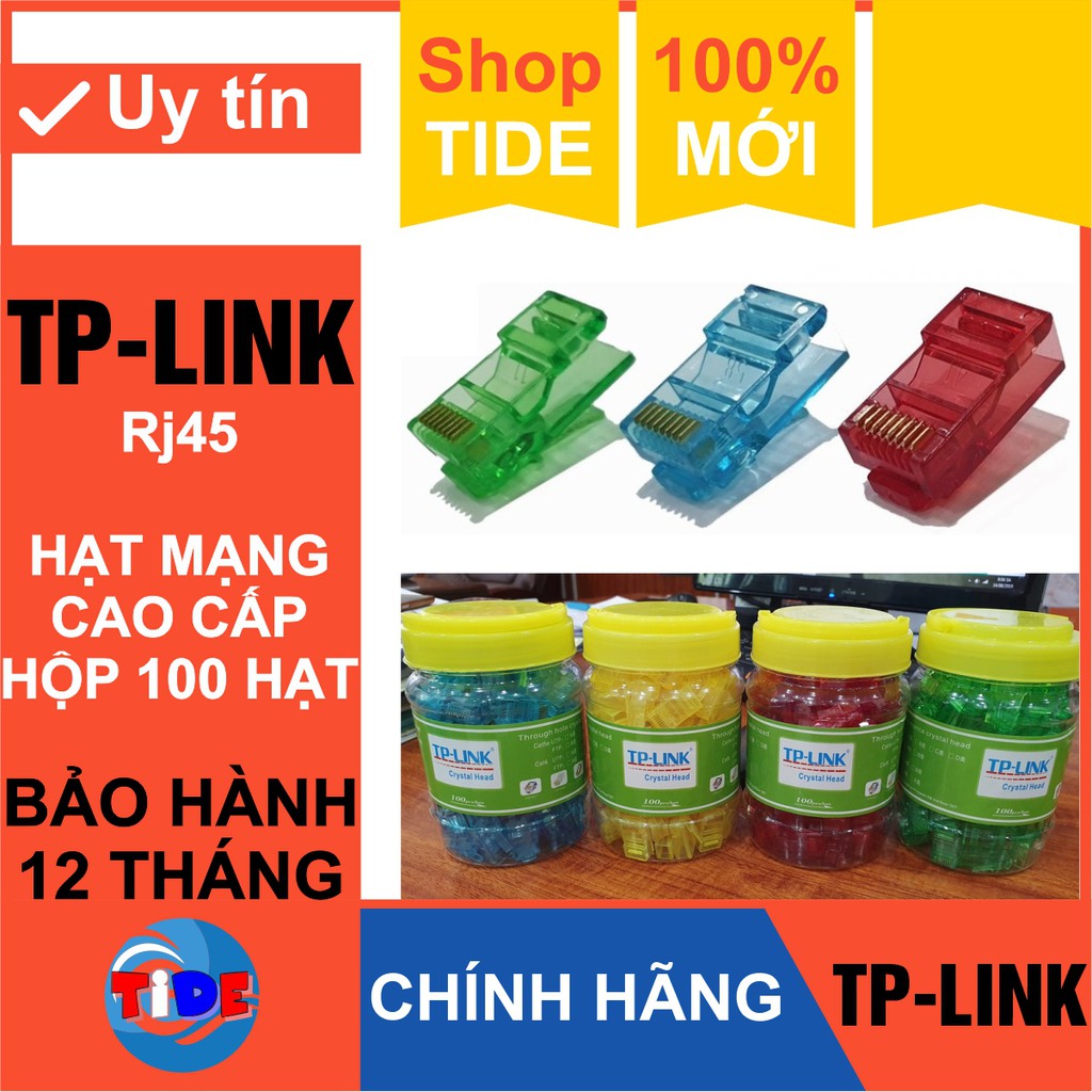 Hạt mạng TP-Link RJ45 – 100 hạt/hộp – Đa màu sắc – Chính hãng TP-Link