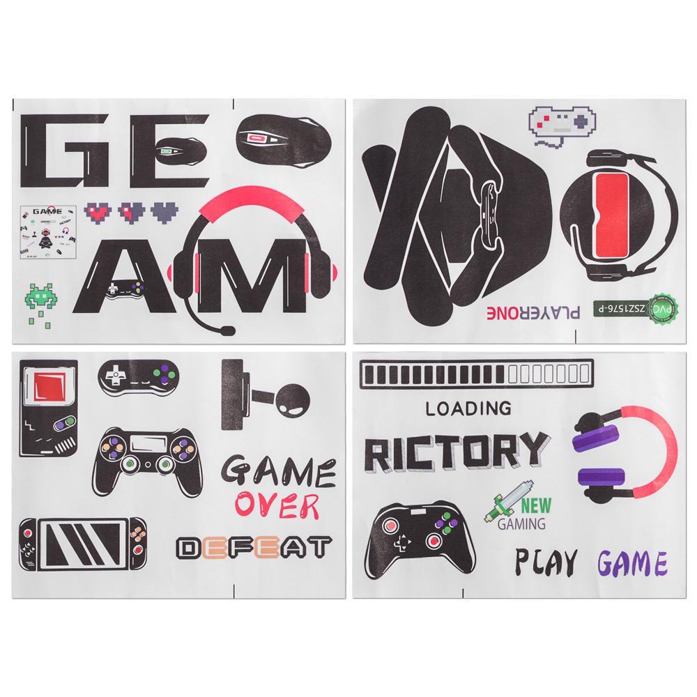 Miếng Dán Tường Trang Trí Bằng PVC In Chữ DAPHS Gamer DIY
