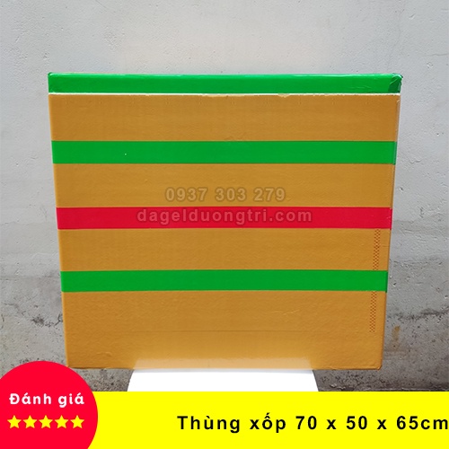 Thùng xốp giữ nhiệt 70 cm x 50 cm x 65 cm đa năng đựng đá hải sản hoa quả đựng đồ trồng cây nuôi cá
