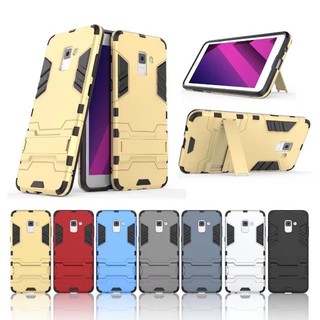 Ốp lưng Samsung Galaxy A8 2018 chống sốc Iron man có chân dựng máy
