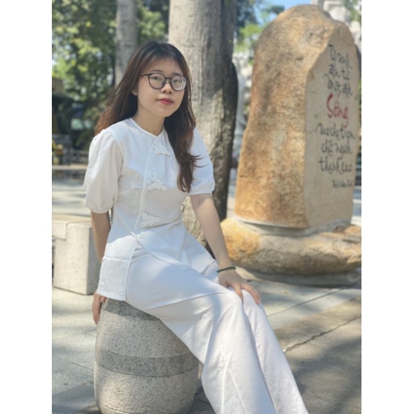 #Đồ bộ, #quần áo, #lụa nút hoa, #đồ lam đi chùa