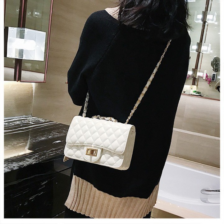 {Hot Trend} Túi xách nữ đeo chéo ô trám nắp xoay da PU cao cấp thời trang Hàn Quốc TX21 túi đeo vai | BigBuy360 - bigbuy360.vn