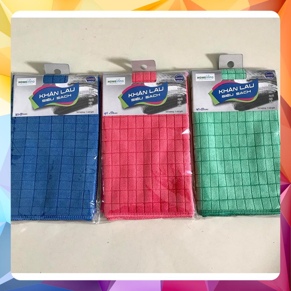 Combo 3 Khăn Lau Siêu Sạch Đa Năng Caro 40x50cm Homeinno