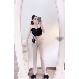 Quần thun ống loe xẻ chân!
