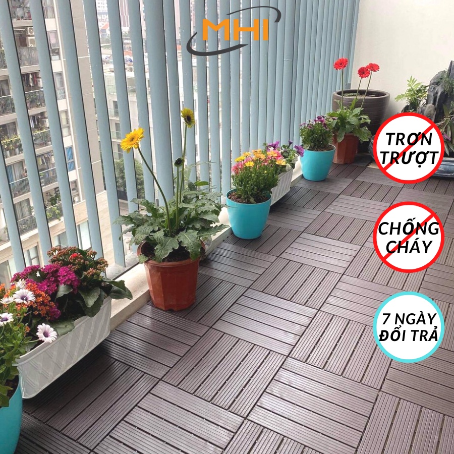 Miếng nhựa lót sàn MHI - ECO, Tấm Lót sàn Ban Công, Nhà Vệ Sinh, Bể Bơi, Sân vườn, Hồ Cá Koi, Tiểu Cảnh