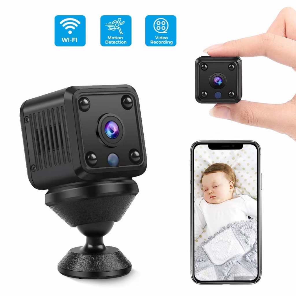 Camera Siêu Nhỏ Wifi X6 FULLHD 1080P Đa Năng- Hồng Ngoại Quay Ban Đêm, Hình Ảnh Sắc Nét Cả Ngày Và Đêm, Pin Dung Lượng K