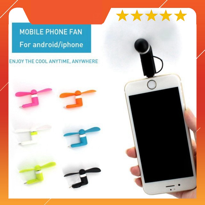Quạt Mini Usb 2 Cánh Cắm Điện Thoại Android, Iphone cực mát, mang theo mọi lúc mọi nơi