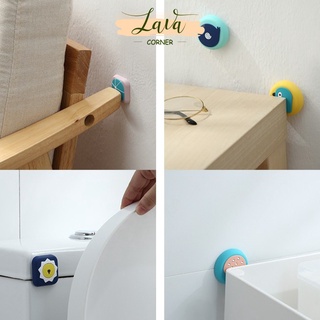 Miếng Chặn Cửa Nhựa Silicon Hoạt Hình Chống Xước Tường & Chống Va Đập Cửa