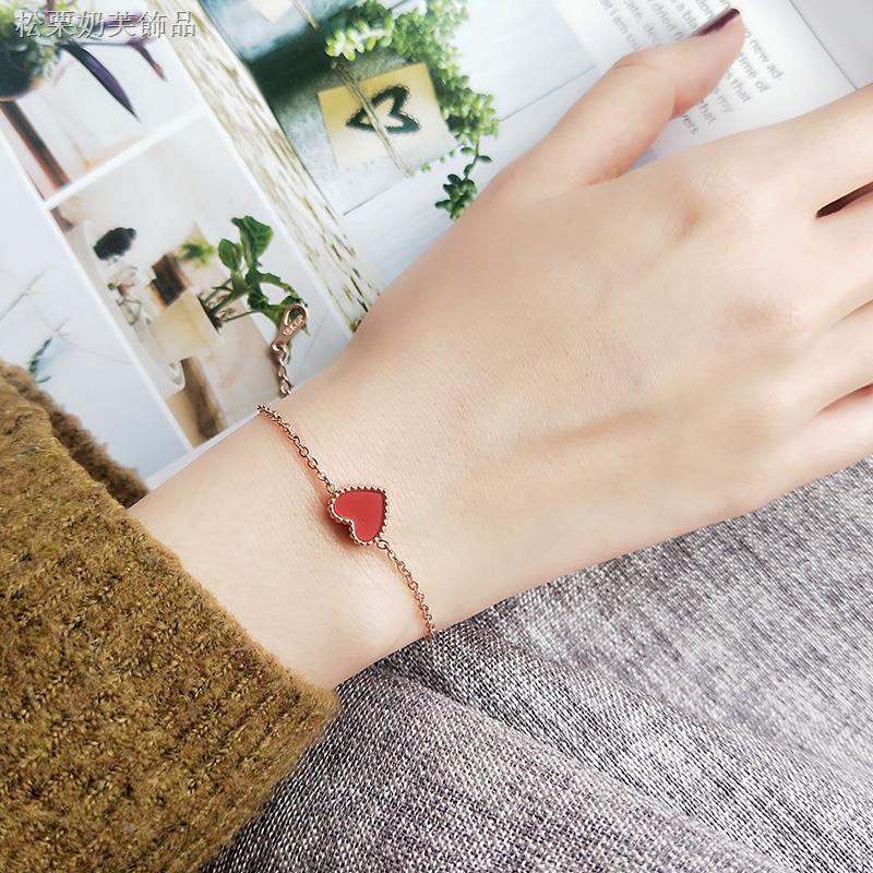 Vòng Tay Kim Loại Mặt Trái Tim 3 Màu Thời Trang Cho Nữ