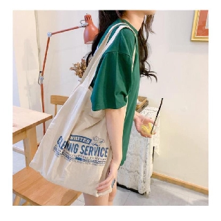 Túi vải canvas mềm túi tote đeo vai cỡ lớn đựng đồ học sinh hàn quốc ulzzang túi tote canvas mùa hè hàn quốc