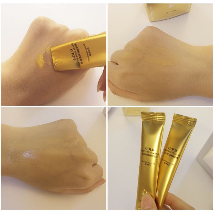 Hộp 20 gói mặt nạ ngủ Gold Bird's Nest Mask Venzen dưỡng ẩm nuôi dưỡng tái tạo làn da chắc khỏe