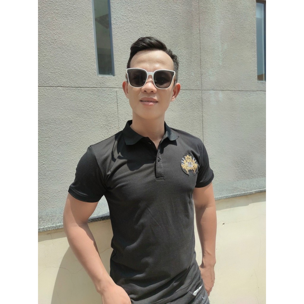 KT Store - Áo thun Nam Polo vải cotton cao cấp form ngắn tay thêu hoạ tiết Kim Sa sang trọng lịch lãm | BigBuy360 - bigbuy360.vn