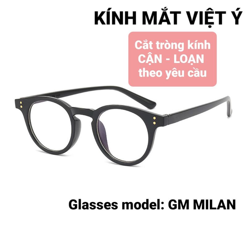 Gọng kính nữ kim loại càng nhựa, mắt tròn, nhiều màu - Mã 6209