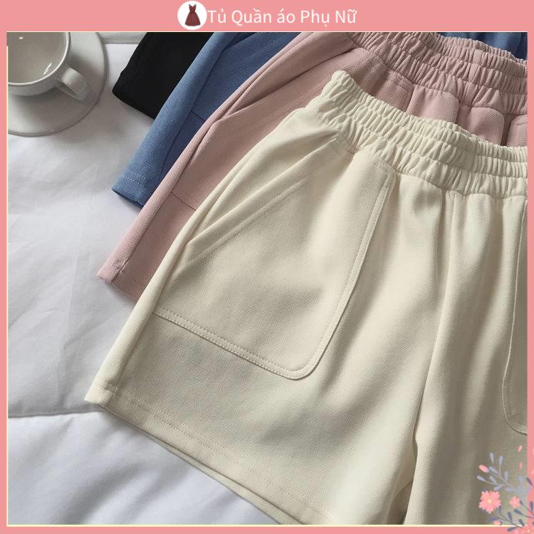Qu > n > n > m > nhor Quần Short Thể Thao Dáng Rộng Có Túi Phong Cách Đường Phố Phương Tây Hàn Quốc Thời Trang Thường Ngày Mùa Hè Cho Nữ