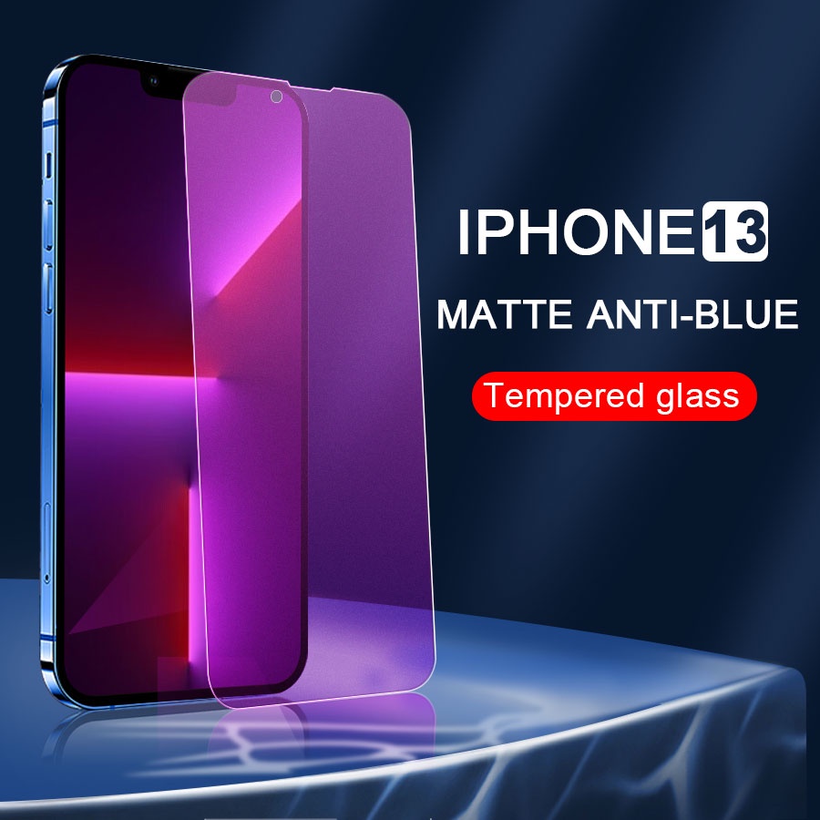Kính Cường Lực Nhám Full Màn Chống Tia Sáng Xanh Chống Vân Tay Cho iPhone 13 Pro Max 13 Mini