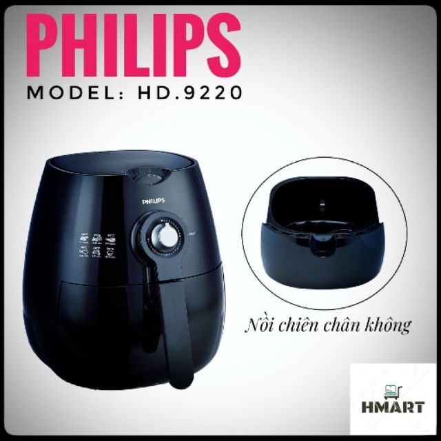 Nồi chiên không dầu Philips HD9220 hàng nhập khẩu