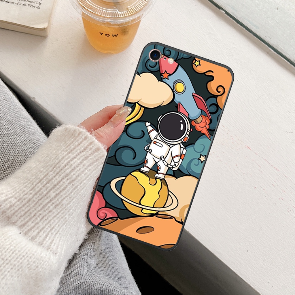 Ốp lưng IP 5/5S/ 6/6S/ 6 plus/6s plus/7/ 8/ se 2020 hình phi hành gia đáng yêu, vũ trụ – ốp nhựa chống trầy,chống va đập