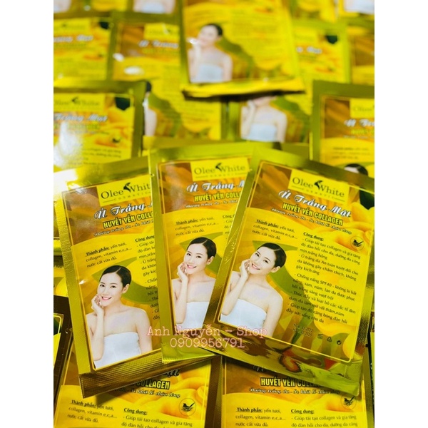 Mặt Nạ Ủ Trắng Mặt Huyết Yến Collagen Dưỡng Trắng Da Chuyên Sâu