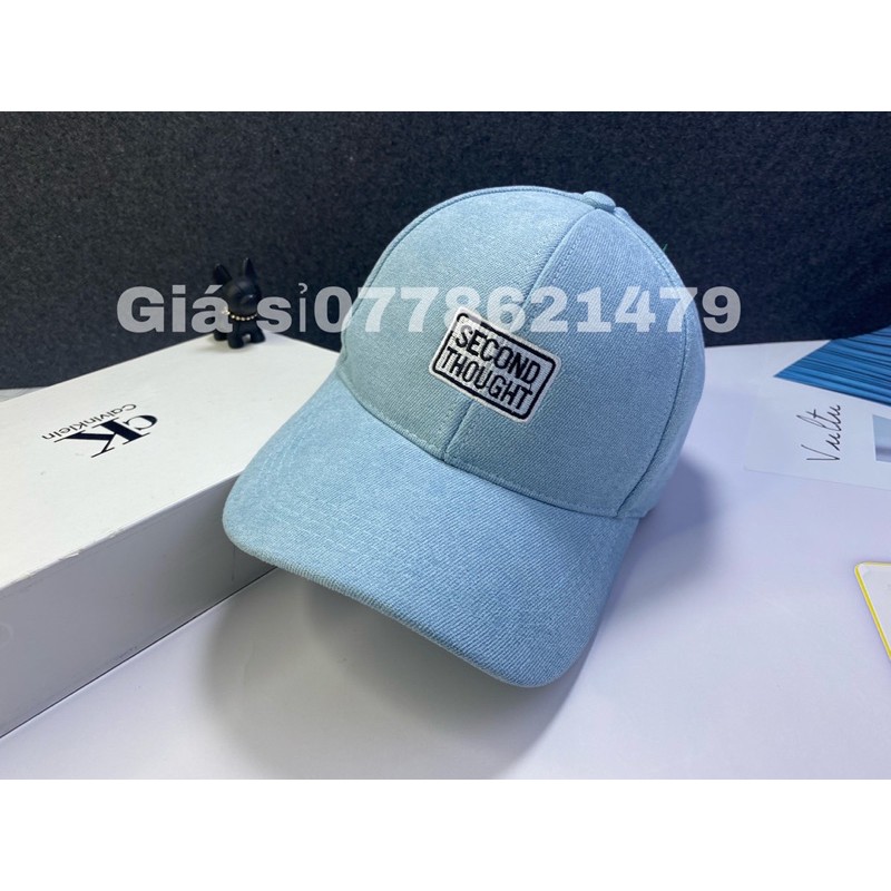 [Mã FAMARAL1 giảm 10K đơn 50K]Nón kết nỉ nhung màu thêu second thời trang hàn quốc