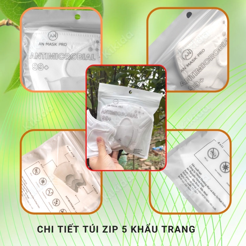 SET 30 Cái Khẩu Trang N99 6D AnMask Pro 5 lớp lọc công nghệ nano loại bỏ 99% bụi mịn,vi khuẩn đạt chuẩn Hoa Kỳ.