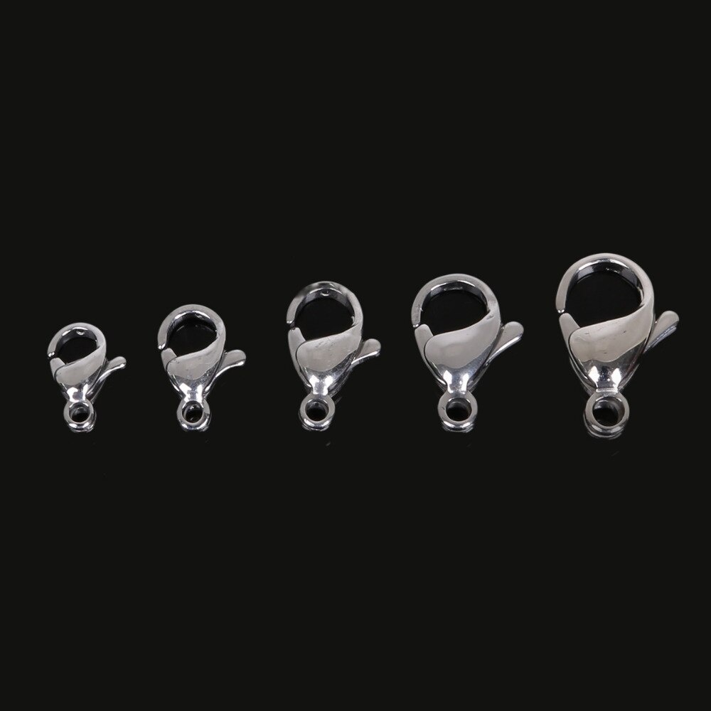 Mamu-set 10 Móc Gài Tôm Hùm Bạc Bằng Thép Không Gỉ Chất Lượng Cao Làm Vòng Cổ/Trang Sức DIY
