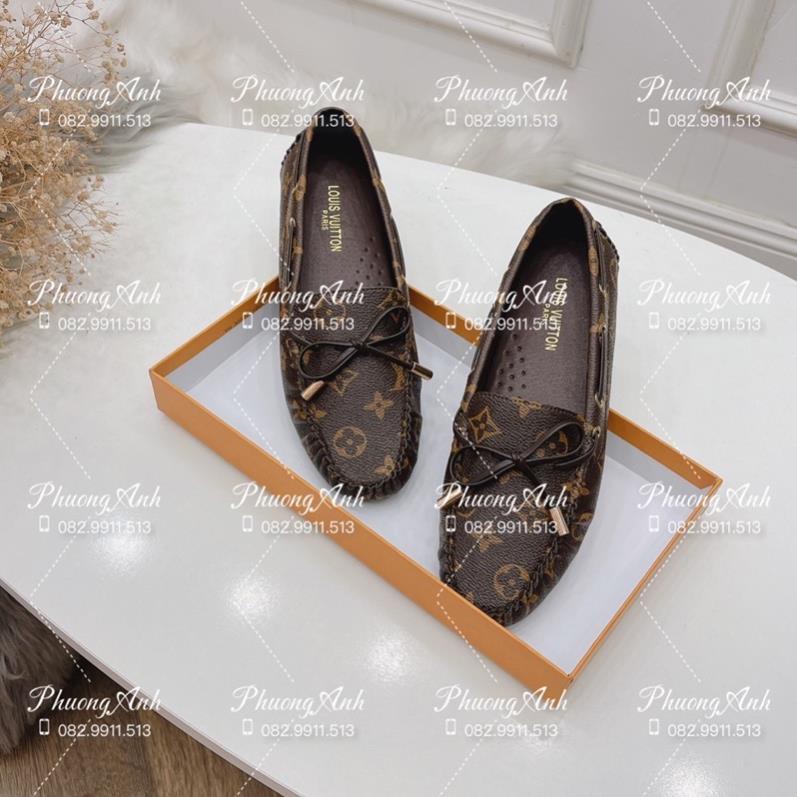 Giầy Moca LV Hoa Nâu