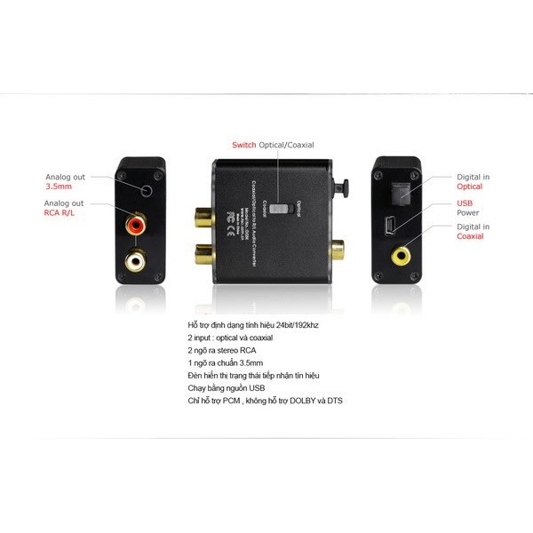 Bộ chuyển đổi tín hiệu âm thanh FIIO D03K Analog  - Chính hãng phân phối