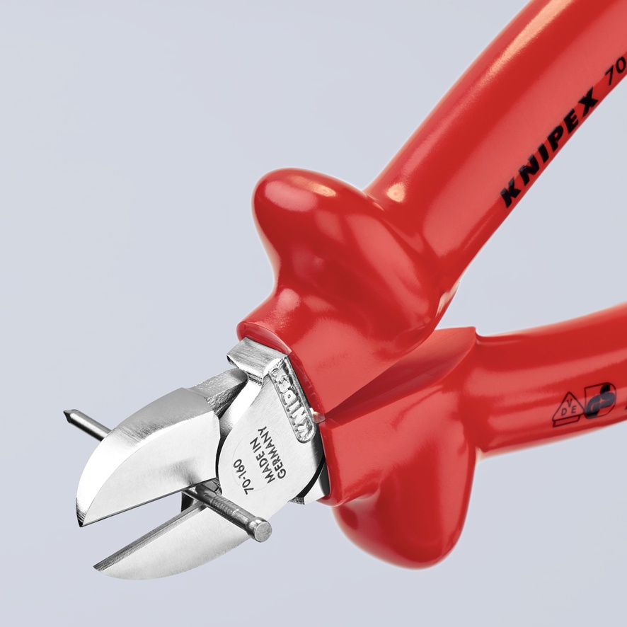 Kìm Cắt Mũi Thon Chiều Dài 160mm Knipex 70 01 160/ 70 02 160/ 70 05 160/ 70 06 160 & Cách Điện Cán Đúc 70 07 160 Lưỡi 62