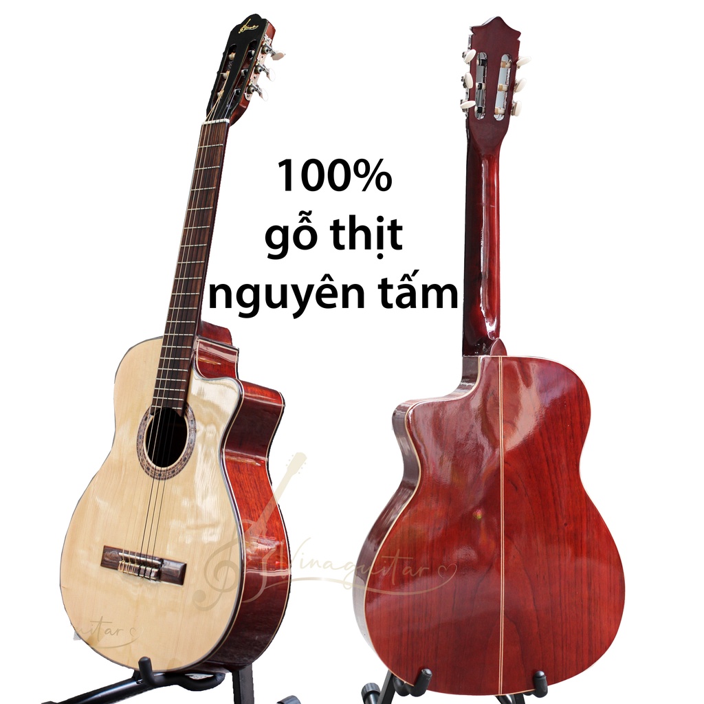 Đàn Guitar Classic VG-CHD Gỗ Thịt 100%, Tặng Full Phụ Kiện - Bảo Hành 2 Năm