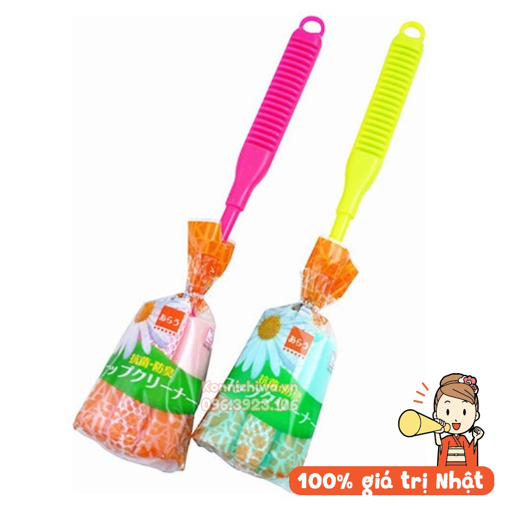 [Hàng Nhật Chính Hãng] Dụng cụ rửa bình sữa KOKUBO| Cây rửa bình sữa, cốc, chén, bình, lọ, chai đầu bông mút cao cấp