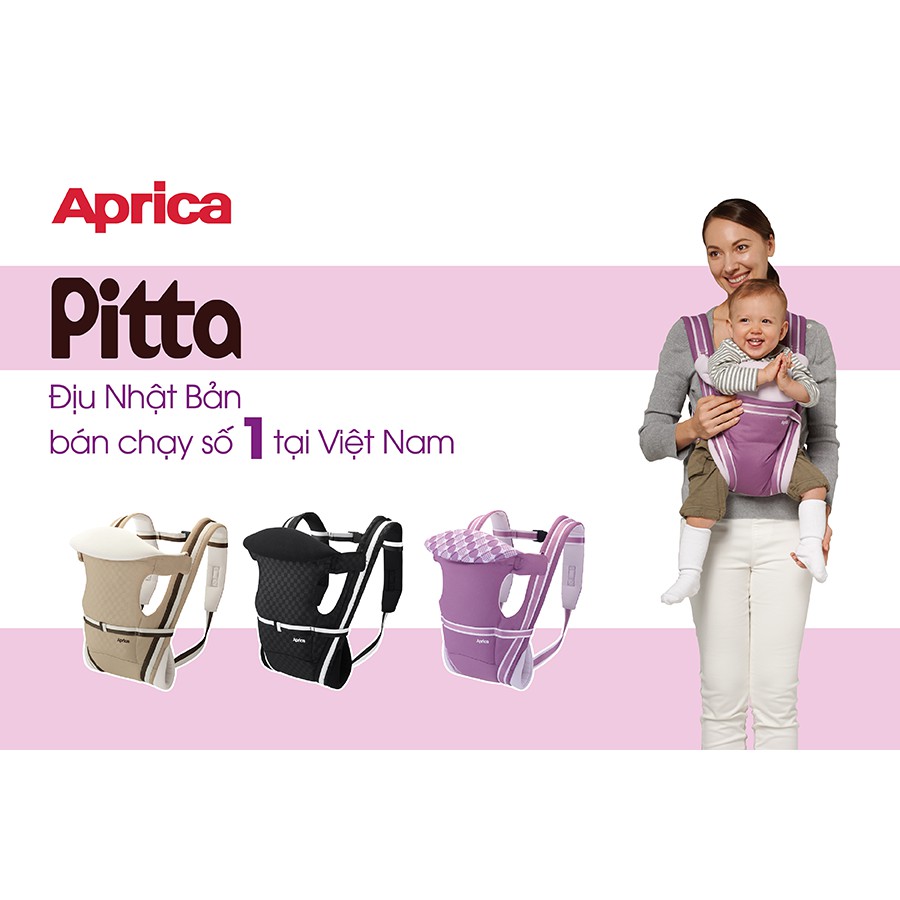 Địu trẻ em Aprica Pitta Beige 39401 cho bé 0-36 tháng tuổi