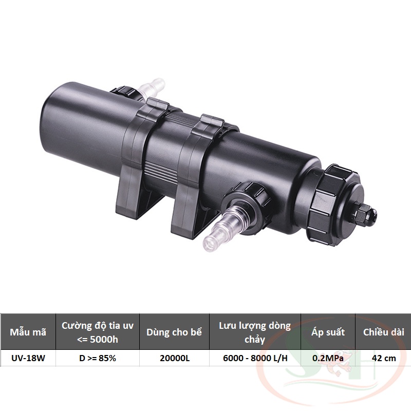 Đèn UV Atman 11W, 18W, 36W UV-Lamp diệt vi khuẩn tảo hại bể cá tép