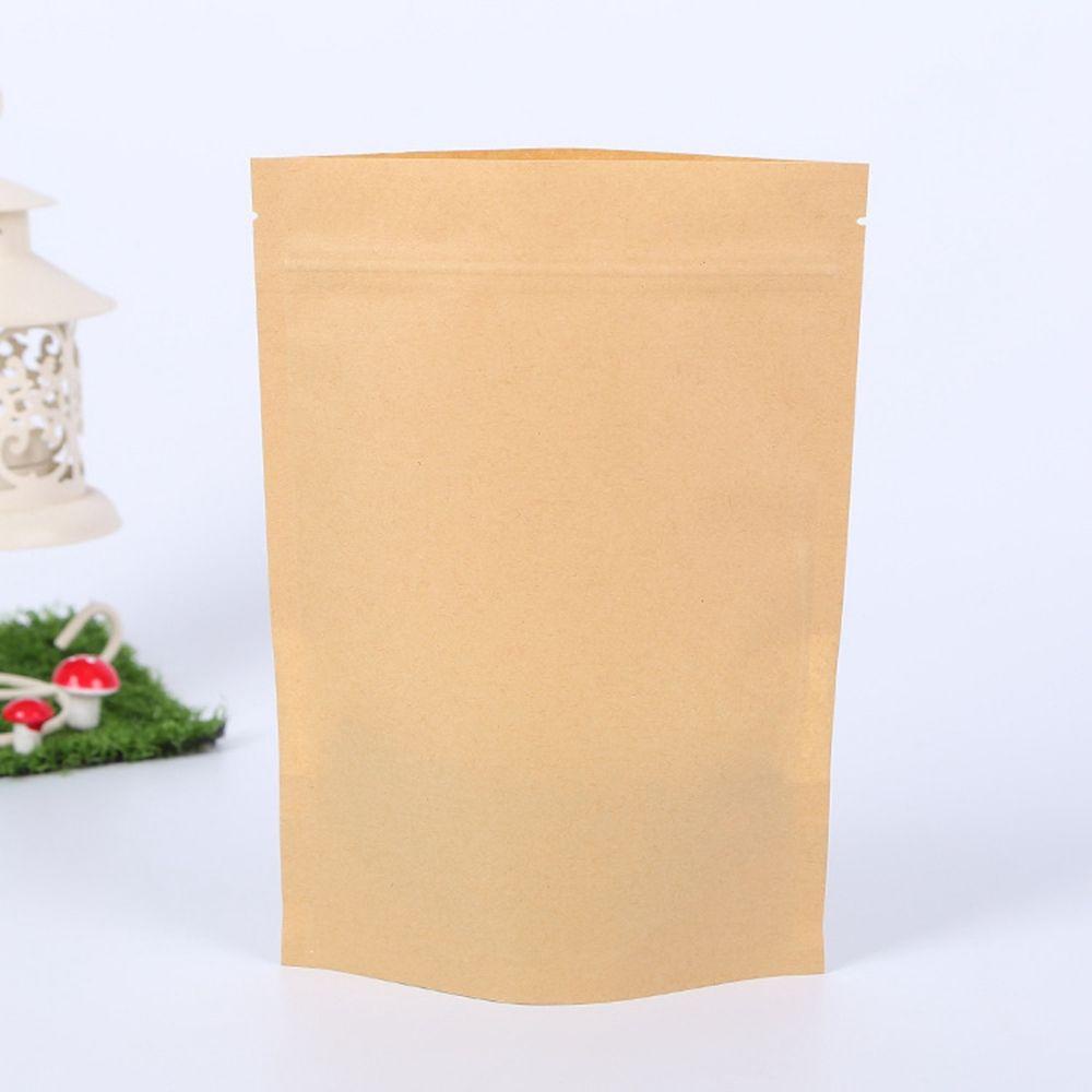 Set 50 Túi Giấy Kraft Đựng Hạt Cà Phê / Thực Phẩm Khô Đứng